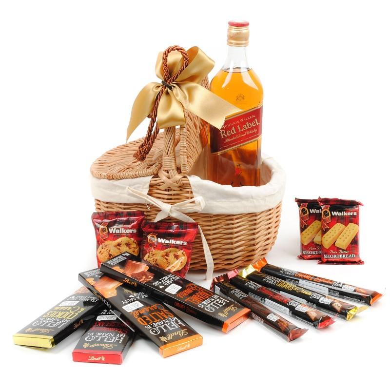 Red Label & Chocolate Gift Basket