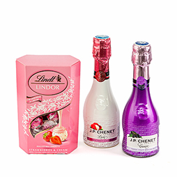 Pink & White Lind Chocolate